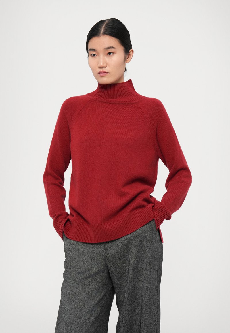 Top Donna Aokosor A Maniche Lunghe Con Tasche – Leggero, Rosso, Taglia XXL (22-24)