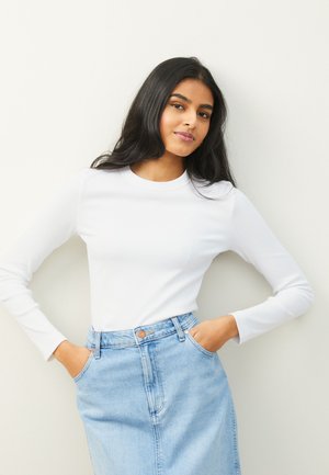 Next, CREW NECK - Top s dlhým rukávom - white