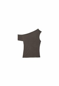 ASYMMETRICAL  - Potiskana majica - dark brown