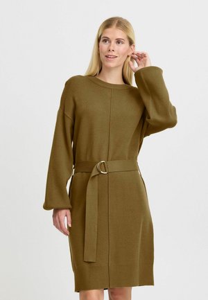 BYOTARI - Svetríkové šaty - military olive