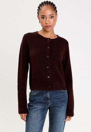 Cache Cache, CACHE CACHE CACHE CACHE GEKNÖPFTE WESTE MIT LANGEN ÄRMELN - Cardigan - marron foncé