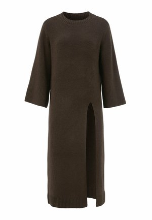 WITH HIGH SLIT - Robe pull - brown