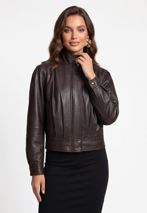 faina, Leren jas - brown