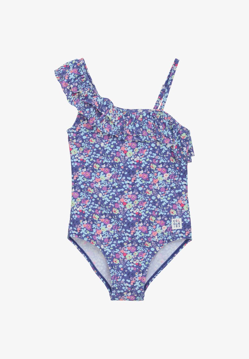 Color Kids SHOULDER FRILL AOP - Swimsuit - marlin