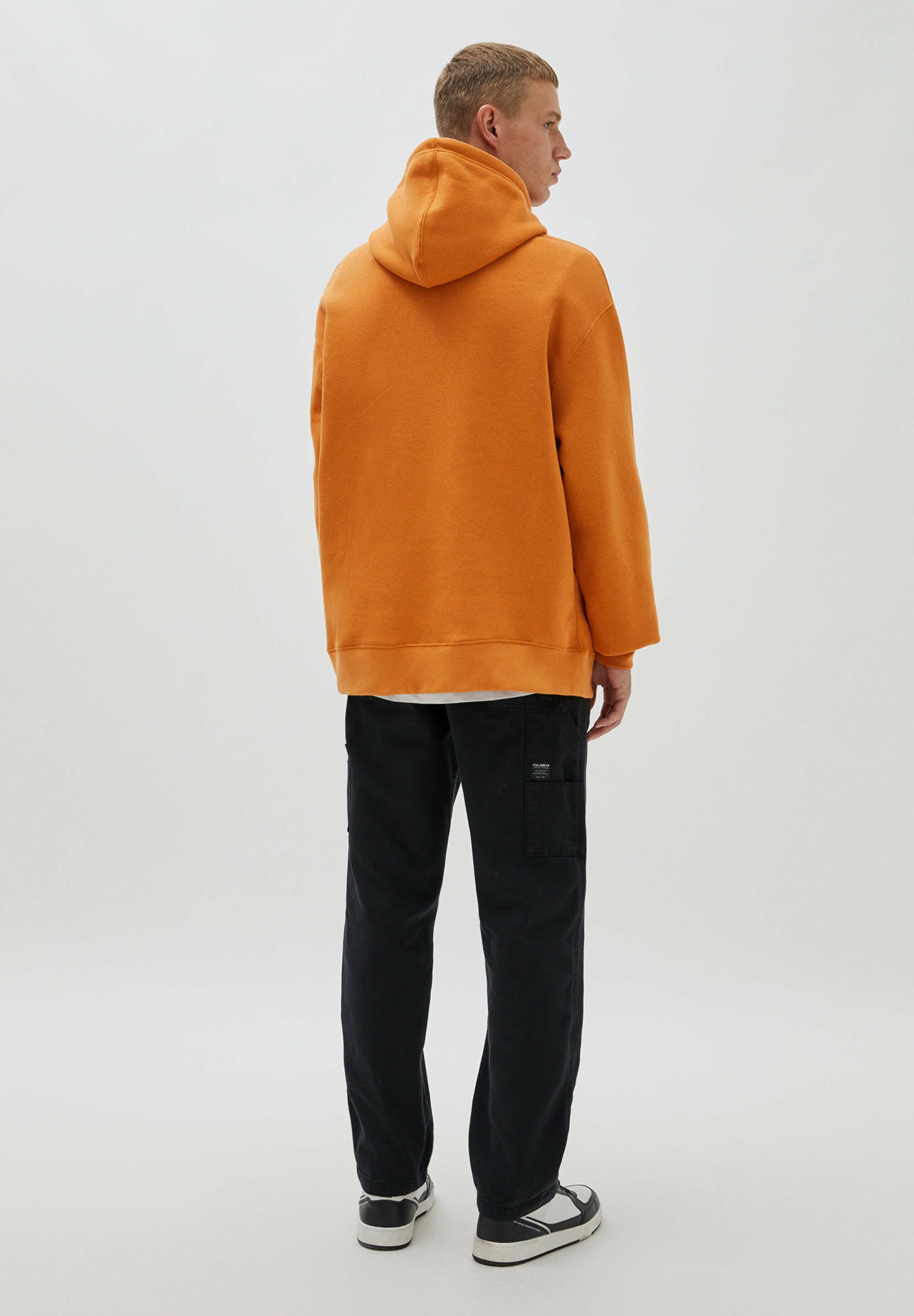 pull and bear orange sweatshirt