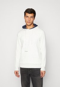 Jack & Jones JJCONTRAST HOOD - Camisola - white melange