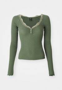 DIANA - Tops ar garām piedurknēm - khaki