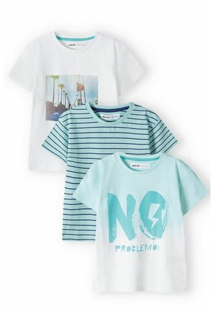 3 PACK  - T-shirt print - mint white