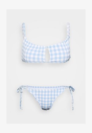 GATHERED BRALETTE BRAZILIAN SET - Bikini - pale blue
