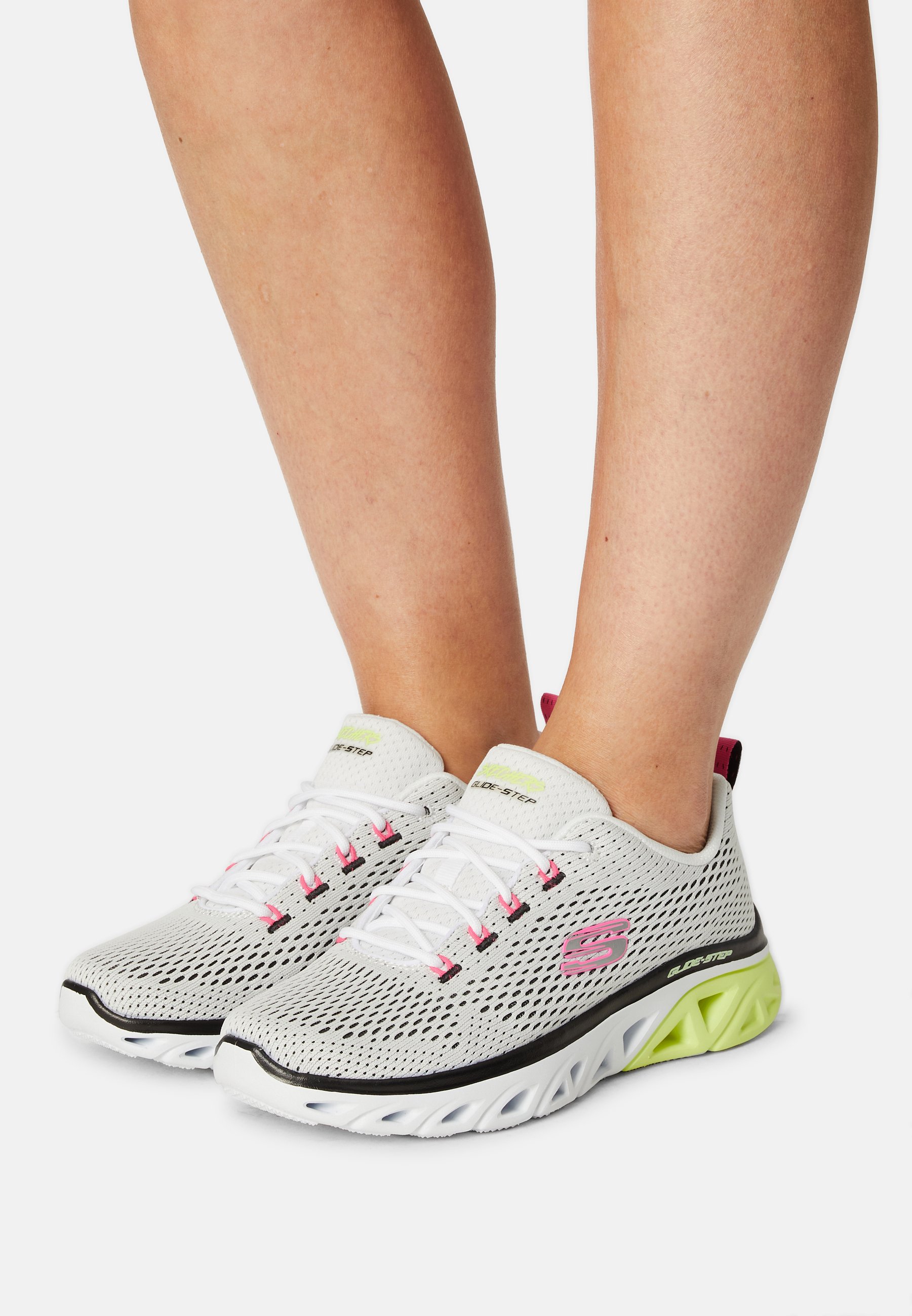 Skechers Sport Glide Step Sport Sneaker Low White Black Yellow Weiss Zalando De
