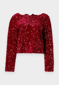VMBELLA BOW WAY - T-shirt à manches longues - dark red