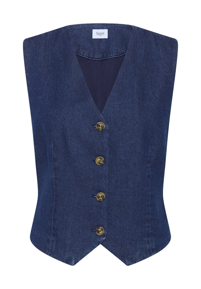 Saint Tropez Bodywarmer donkerblauw denim