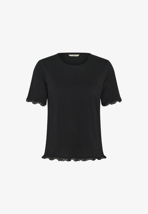 Love Copenhagen, LCDOMINIKA LACE DETAIL - T-shirt basique - pitch black