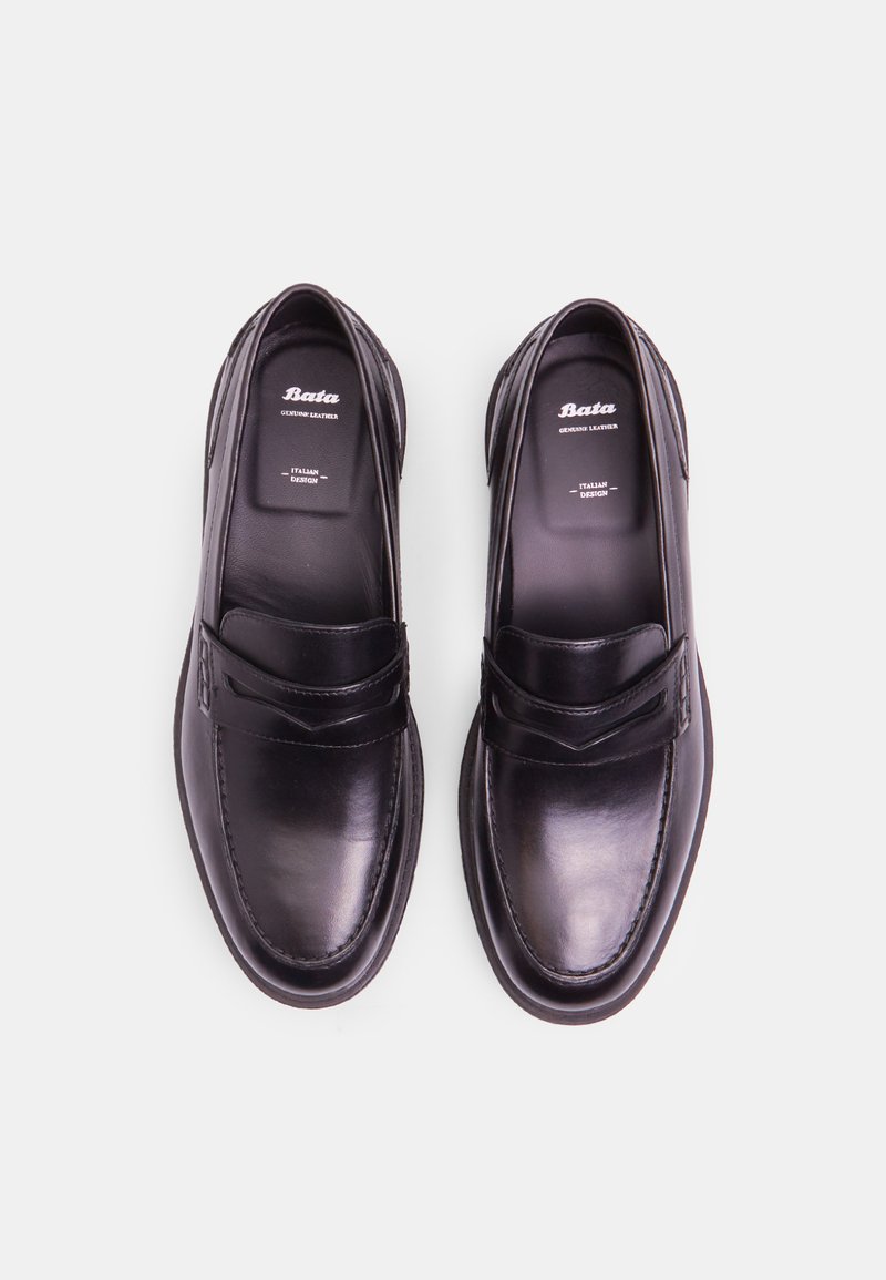 BATA Mocassini Uomo In Pelle Lucida Con Suola Track - Eleganza Informale E Comfort