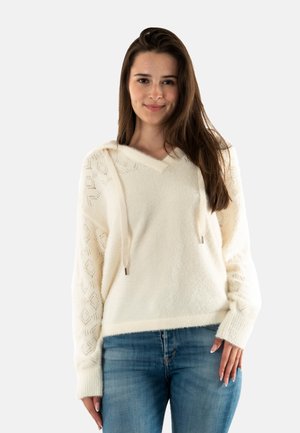Felpa con cappuccio - blanc