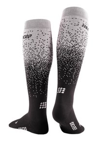 CEP COMPRESSION SNOWFALL SOCKS TALL SKIING MEN - MADE IN GERMANY - Kniestrümpfe - black/off white