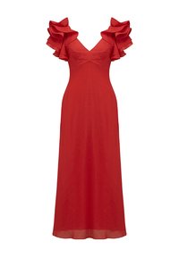 Forever New RYLIE RUFFLE SHOULDER MIDI DRESS - Occasion wear - red