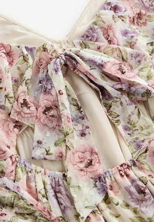 Next REGULAR FIT LONG SLEEVE FLORAL - Vestido largo - pink purple vintage floral