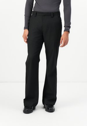 STACKED SUIT PANT - Suit trousers - black
