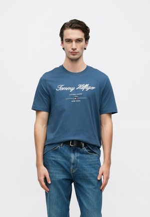 SCRIPT LOGO TEE BRAND LOVE - T-shirt imprimé - aegean sea