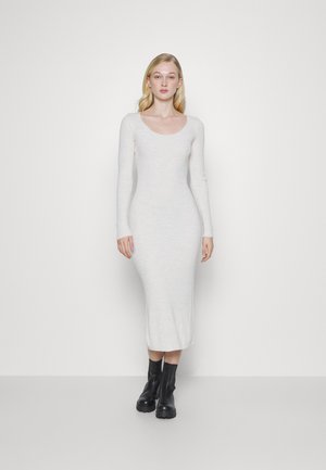 ONLY Tall ONLRISE SLIT MIDI DRESS - Φόρεμα-πουλόβερ - whitecap gray