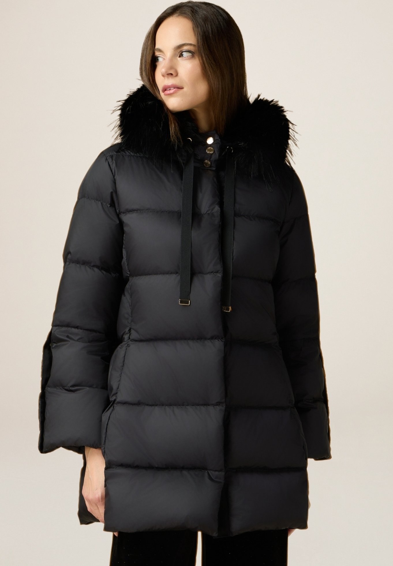 Oltre MIDI Abrigo de plumas nero/negro