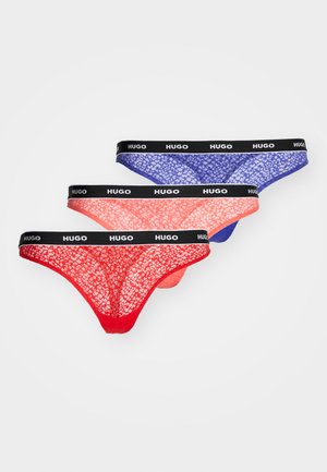 THONG 3 PACK - Tange - dark blue/red/light red
