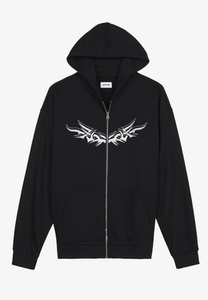 YOURTURN UNISEX - Užtrauktuku užsegamas treningas - black