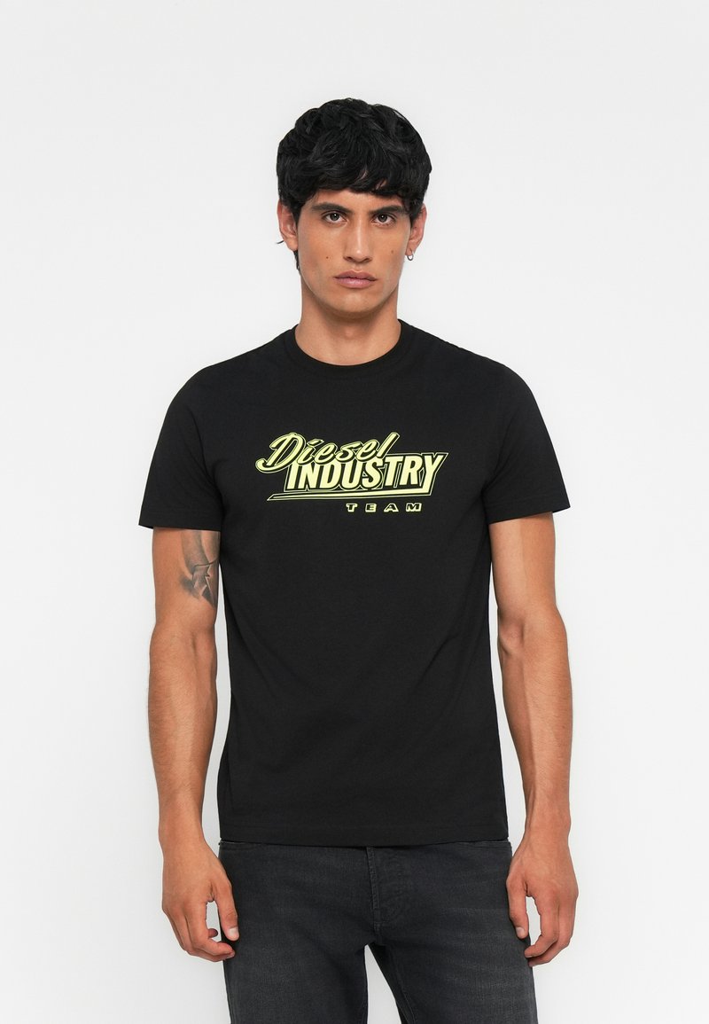 Diesel T-shirt print zwart
