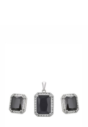 SET - Øreringe - silver-coloured/black