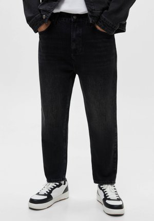BASIC - Straight leg -farkut - mottled black