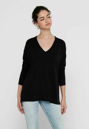 ONLY ONLAMALIA L/S V-NECK - Trui - black