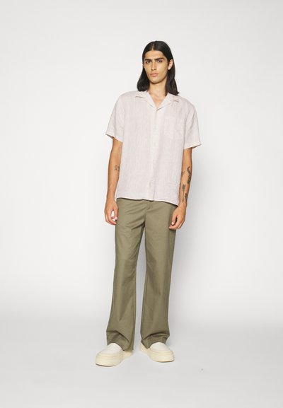 J.LINDEBERG MELANGE REG SHIRT - Shirt - safari beige