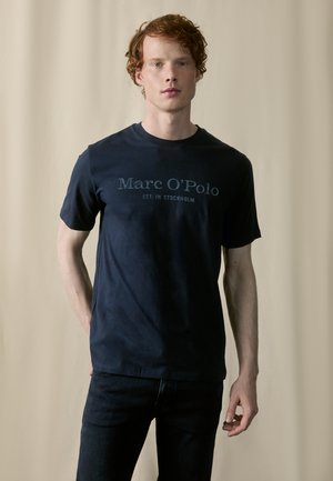SHORT SLEEVE - Print T-shirt - navy