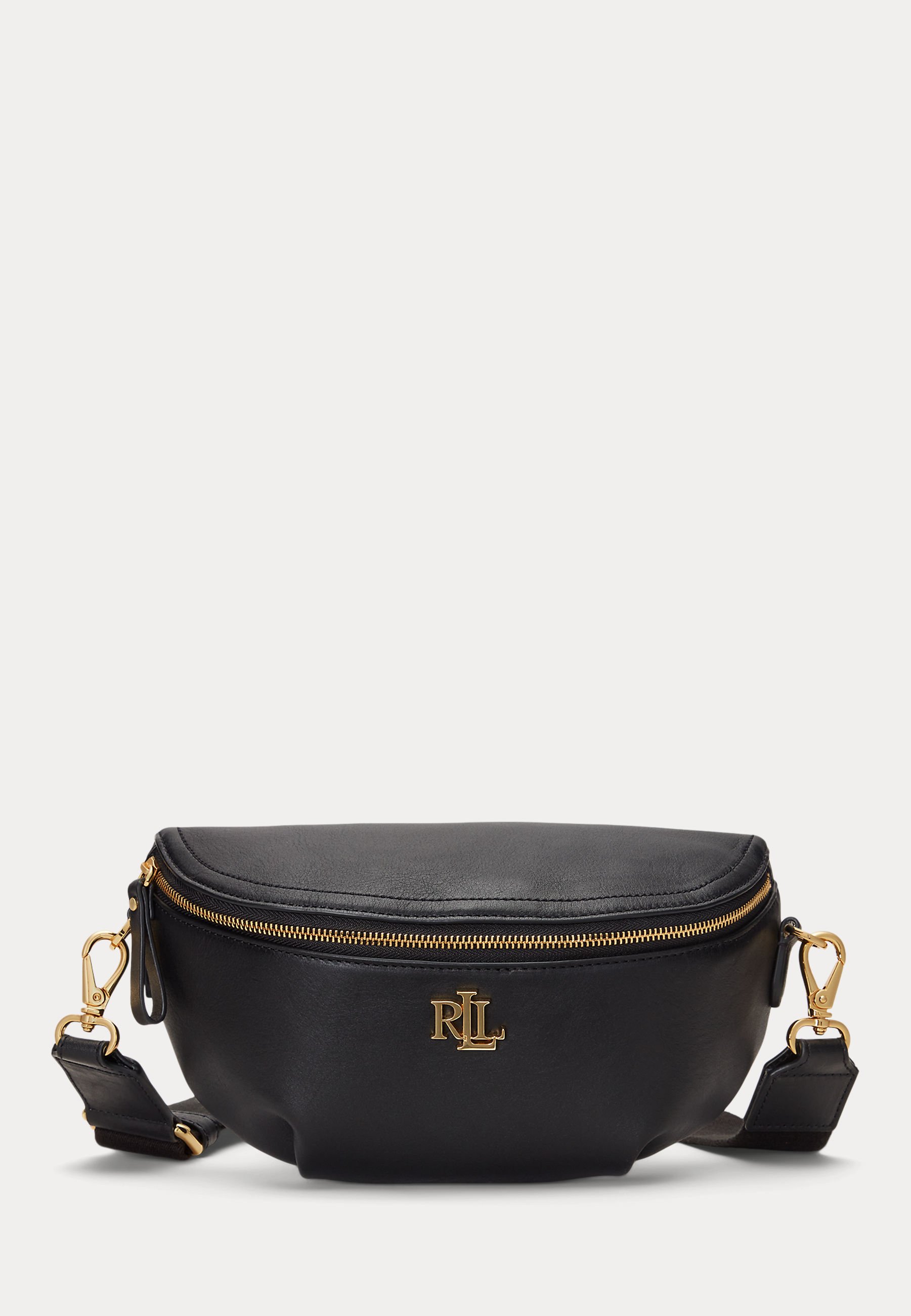 Lauren Ralph Lauren LEATHER MARCY BELT BAG - Gürteltasche - black 