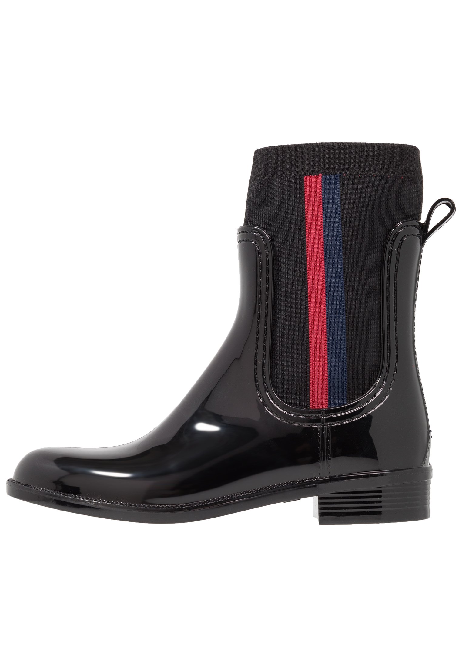 tommy hilfiger black rain boots
