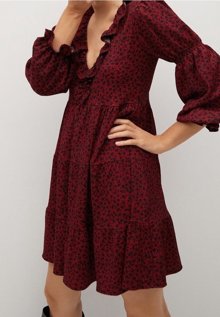 Mango Robe en jersey - red