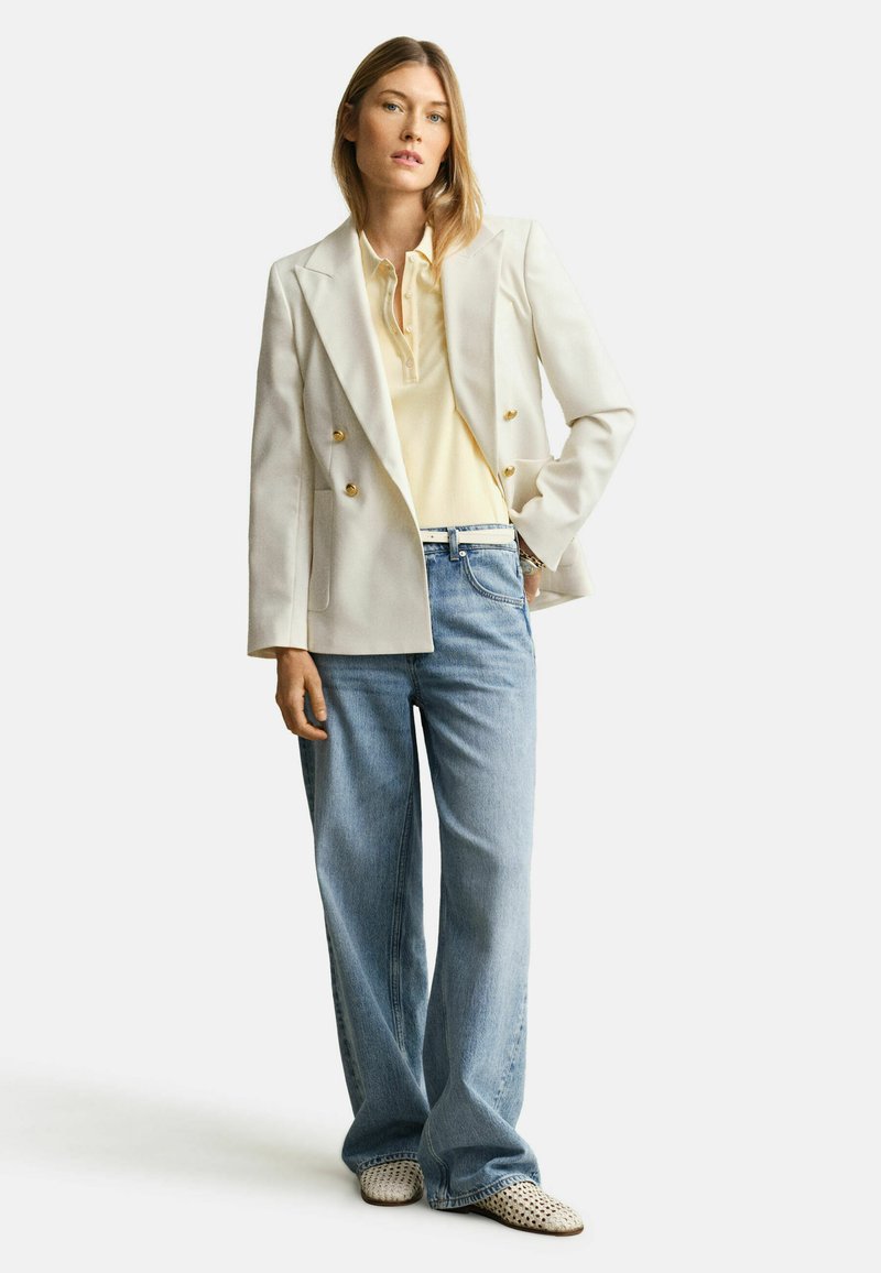 GANT SLIM FIT SHIELD - Polotričko - vanilla yellow