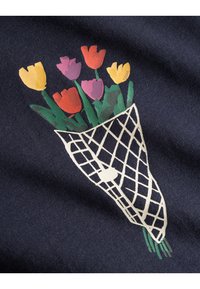 Les Deux BOUQUET - Marškinėliai su spaudiniu - dark navy