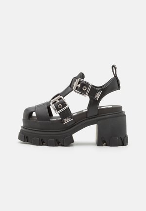 RIOT TRAWL - High heeled sandals - black