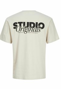 Jack & Jones JORVESTERBRO BACK SS CREW NECK  - Triko s potiskem - moonbeam