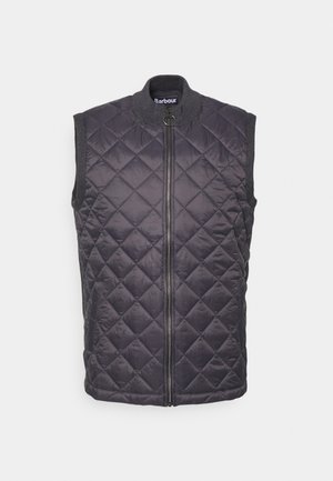QUILTED ZIP GILET - Waistcoat - shadow grey