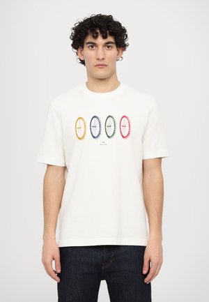 FIT BIKE TYRES - Camiseta estampada - off white