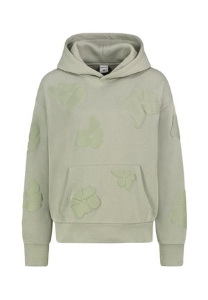 MIT SMILEY-MOTIVEN UND KÄNGURUTASCHE - Sweatshirt - grün