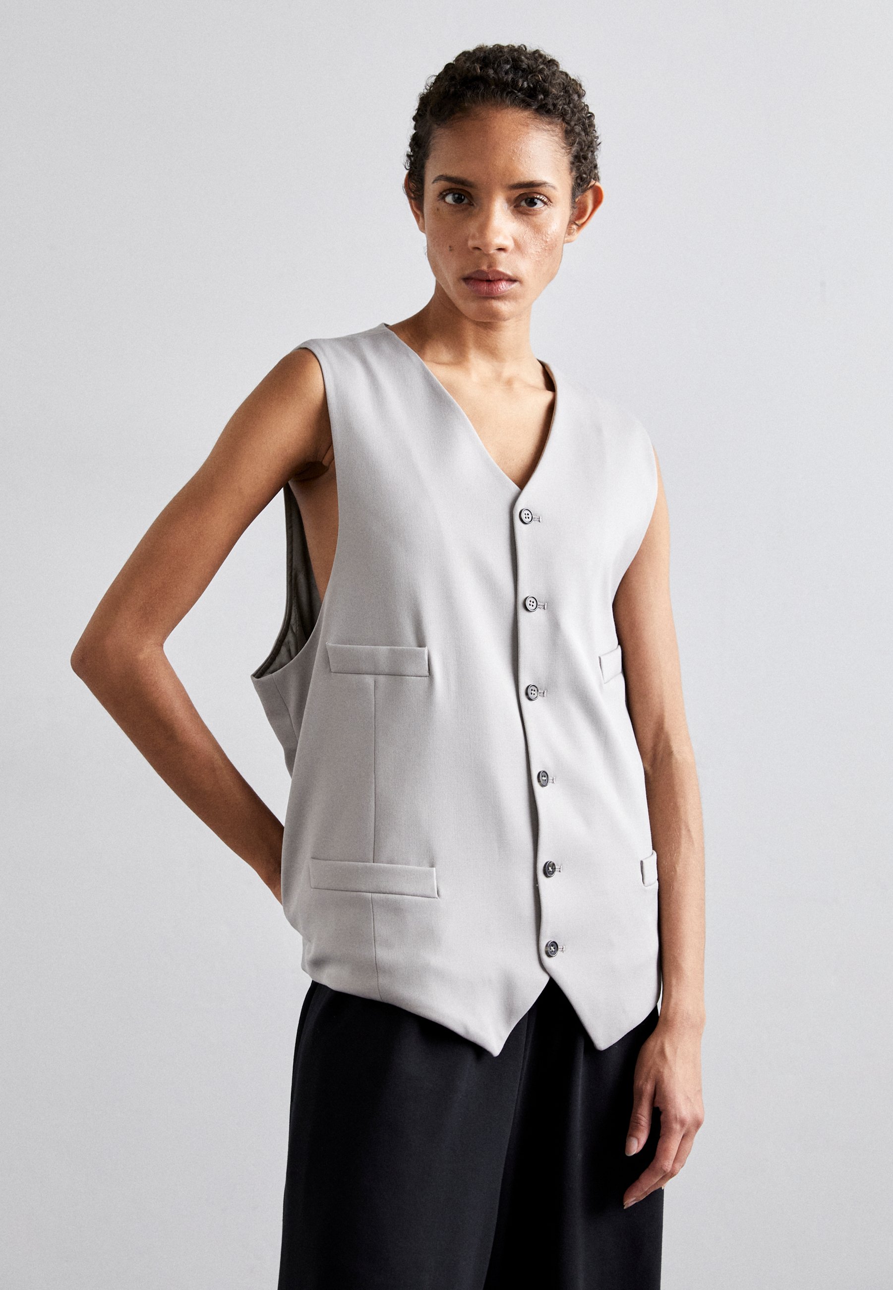 MM6 Maison Margiela GILET - Waistcoat - taupe/grey - Zalando