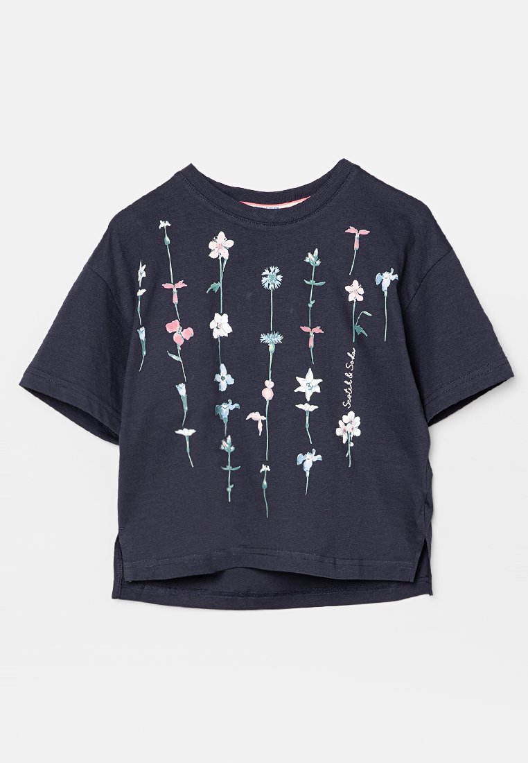 Scotch & Soda T-shirt print donkerblauw