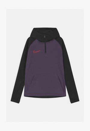 ACADEMY DRIL HOODIE - Funkční triko - dark raisin/black/siren red