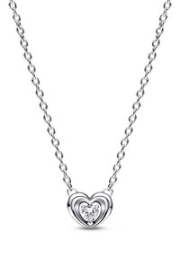 Pandora RADIANT HEART & FLOATING STONE COLLIER - Náhrdelník - silver coloured
