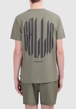 Print T-shirt - dark army