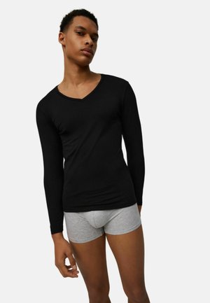 MANGA LARGA CUELLO PICO - Camiseta interior - black